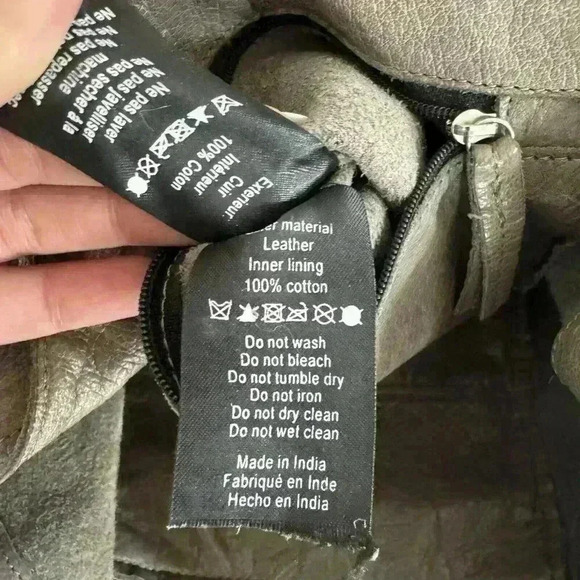 Day and Mood Heather Tote Gray Suede Leather Anthropologie Patchwork Medium Boho - Picture 12 of 14